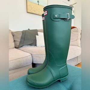 Hunter Green Rain Boots